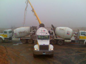 Image of cement trucks